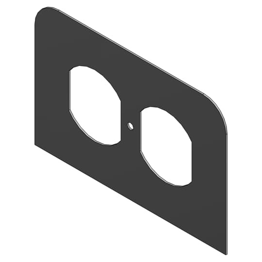 SFH-50-DUPCOV Steel City Device Plate, Aluminum
