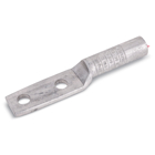 Aluminum Two-Hole Lug - Straight Long Barrel, Wire Range 397 30/7, 26/7, 18/1, 477 18/1 ASCR, 450-500 Stranded, 600 kcmil, 1/2 Inch Bolt Size, Blind-End, Hydraulic Dies: 106H, CSA 28, B20AH, EEI 14A, 318, 1 5/16.  For Aluminum and Copper Conductors