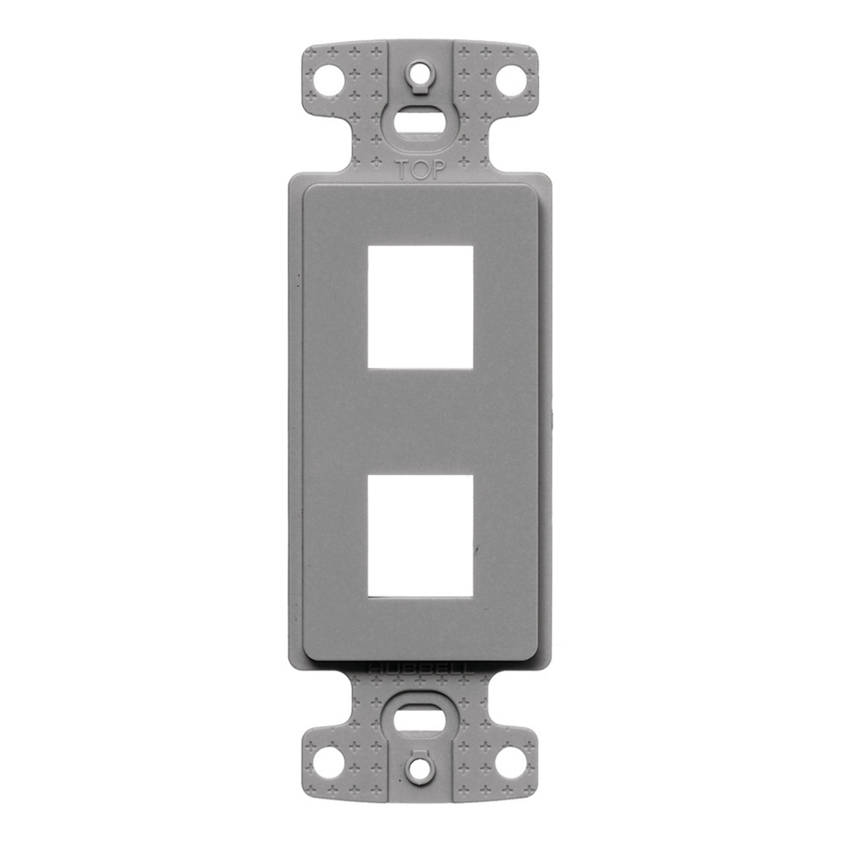 NS612GY Standard Decorator Keystone Frame, 1 Gangs, 2 Ports, High-Impact Thermoplastic, Gray