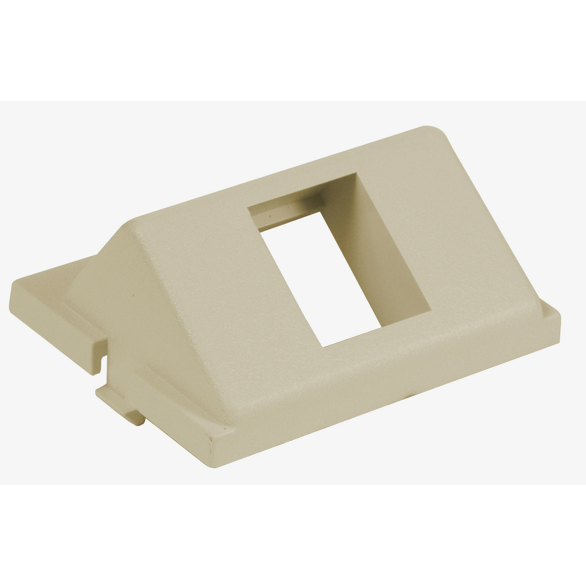 IM1KA15EI 1.5-Unit Angled Horizontal Unloaded Snap-Fit A/V Module, Keystone Module, Snap-Fit Mount, 1 Port, ABS, Electric Ivory