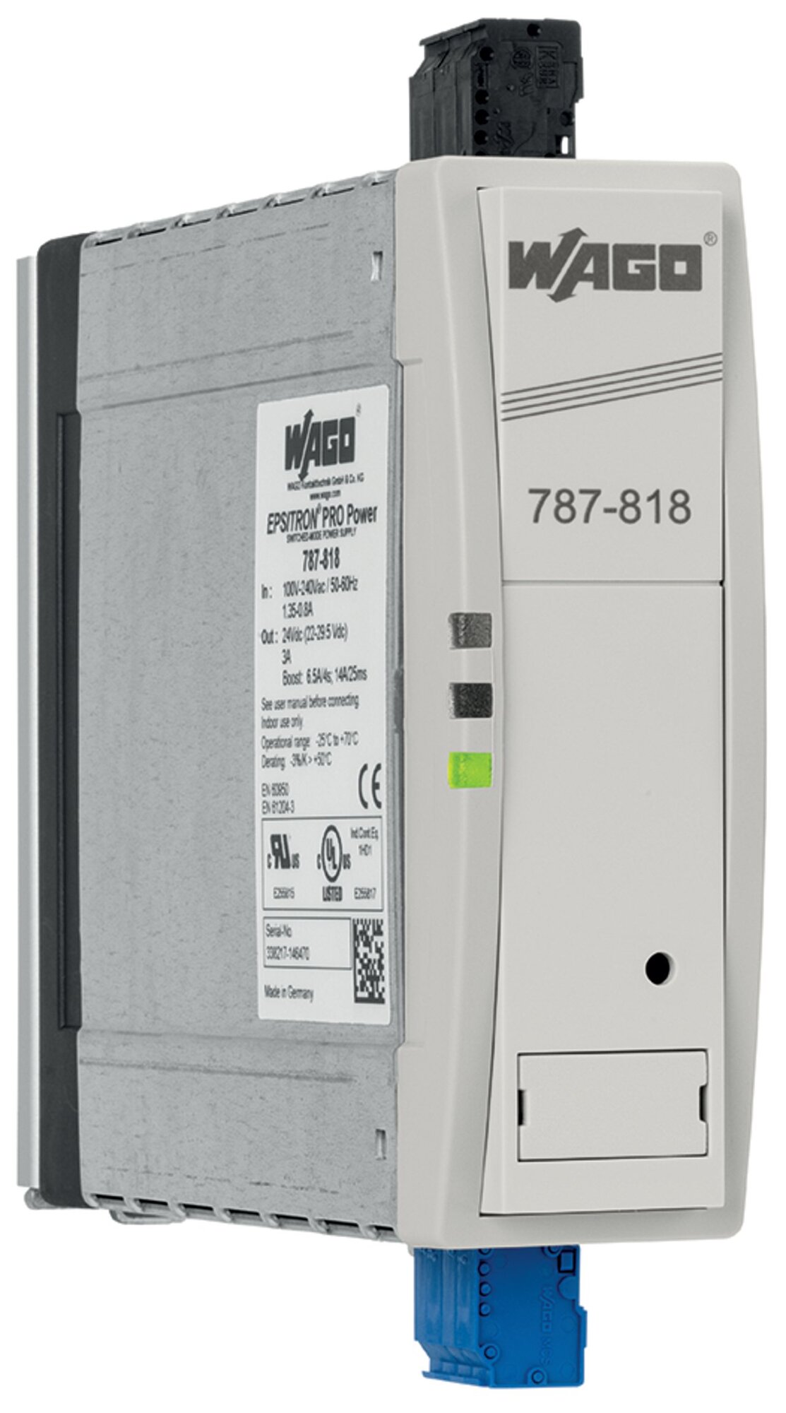 787-818 1-Phase, 300 V Input, 24 V DC Output, DIN Rail Mount