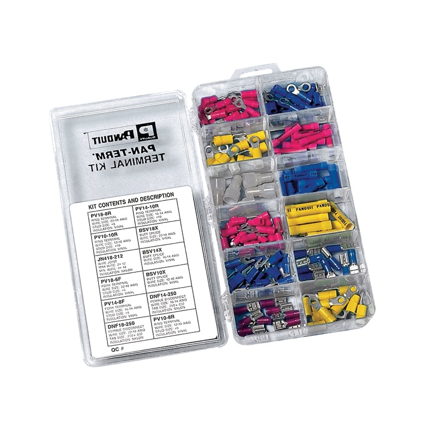 KP-1075Y Wire Terminal Kit, 161 Pieces, Plastic