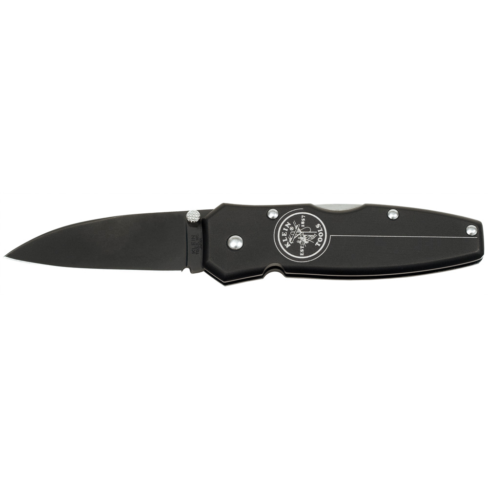 44001-BLK 1-Blade Lightweight Pocket Knife, AUS8 Stainless Steel Drop Point Blade, 2-1/2 in L Blade, Lock Back Opening, Yes