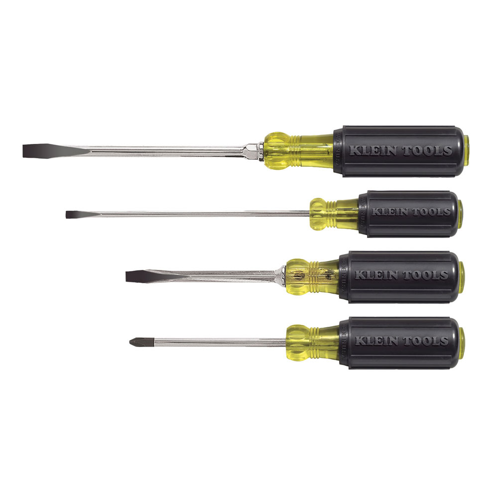 85105 Cushion-Grip Screwdriver Set, 4 Pieces, ASME Specified, Steel, Polished Chrome