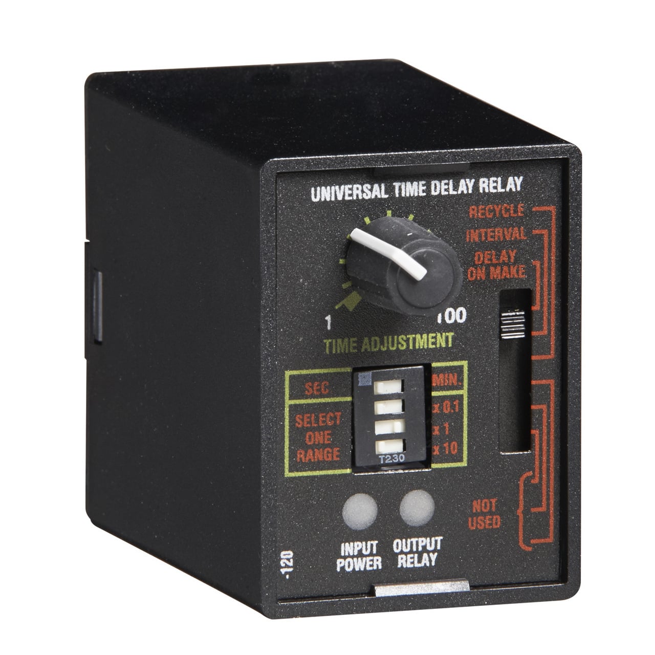 TRU2 Adjustable Digital Integrated Circuitry Universal Time Delay Relay, 19 to 264 V AC/19 to 30 V DC, 8 Pin, 1 Form C SPDT Contact, 1 Pole