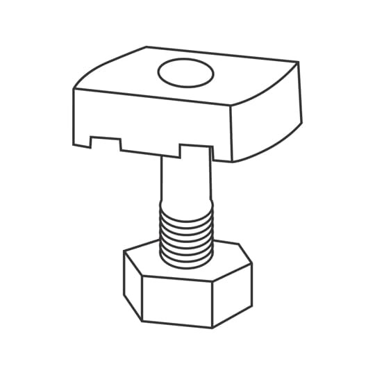 811-1-STR Superstrut 811 Stud Nut, 1/4 in Thread, For Use With 1/4 x 1 in Channel, Steel