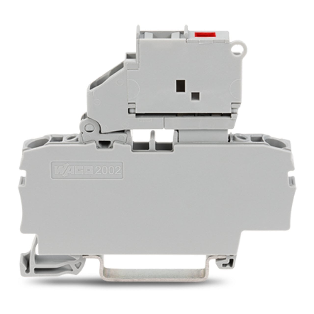 2002-1611/1000-541 Fuse Terminal Block With Pivoting Fuse Holder, 250 V AC, 6.3 A, 22 to 12 AWG Wire, DIN Rail Mount