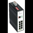 Industrial-Managed-Switch; 8-port 100Base-TX; PROFINET; Extended temperature range; metallic black