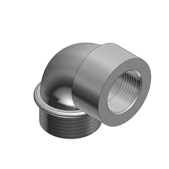 4251 T&B Non-Insulated Short Radius Conduit Elbow, 3/4 in Trade, 90 deg, Malleable Iron