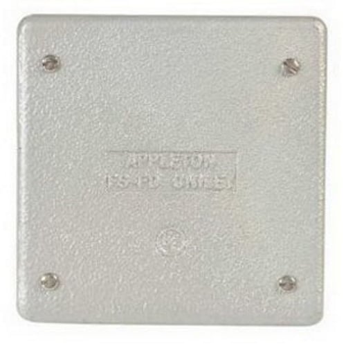 FSK-2B-CA Unilets Cast Device Box Cover, 4-5/8 in L x 4-5/8 in W, Blank Cover, Copper Free Aluminum