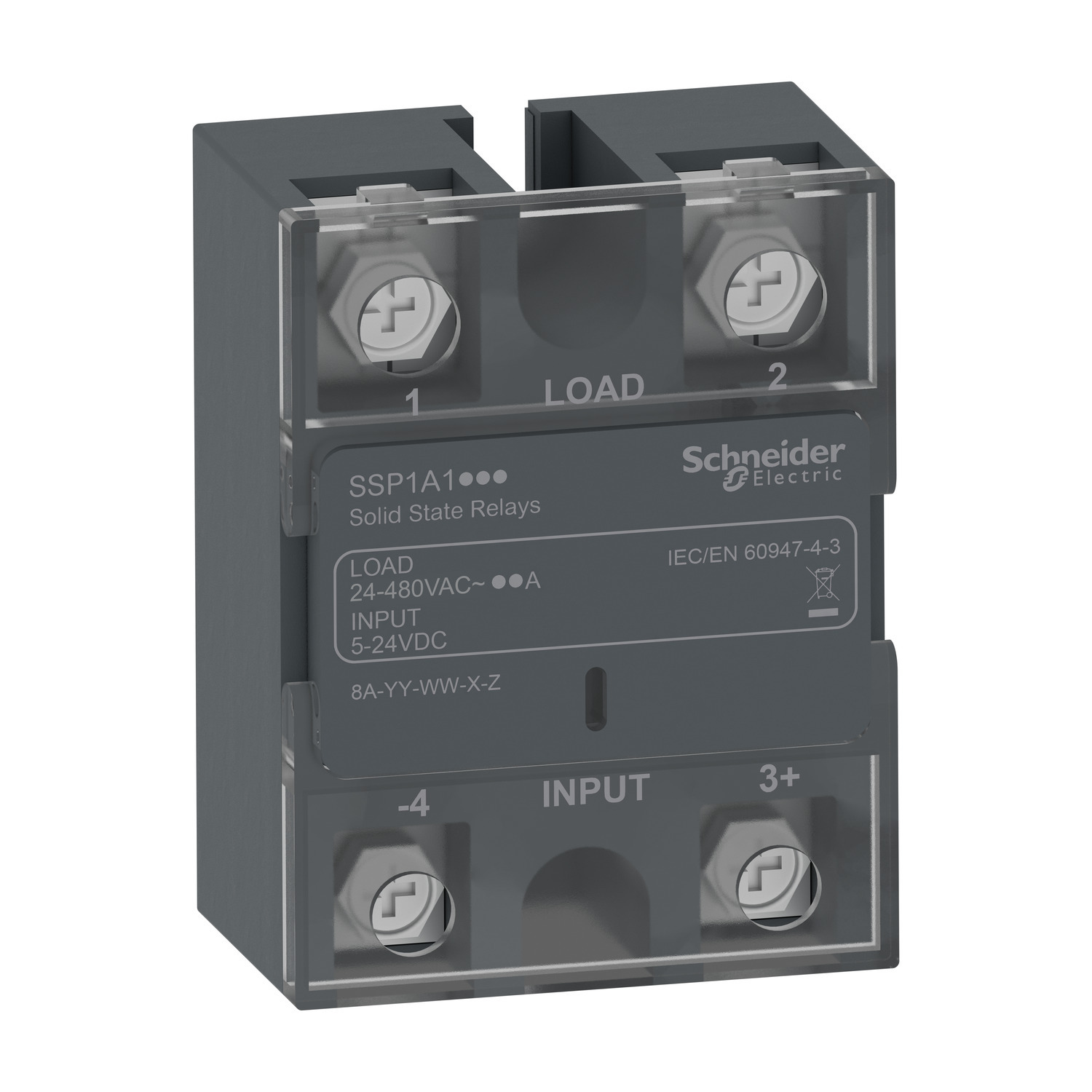 SSP1A125BDE SSP1 Solid State Relay, 25 A, 1NO 1 Form A Contact, 5 to 24 V DC V Coil