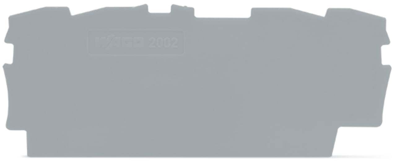 2002-1491 2001 End Intermediate Plate, For Use With Rail Mounted Terminal Block, Gray