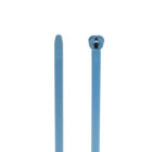 Detectable Cable Tie, Bright Blue Polypropylene for Temperatures up to 85 Degrees Celsius (185 F) for Indoor Applications, Length of 343mm (13.5 Inches), Width of 6.86mm (0.27 Inches), Thickness of 1.5mm (0.06 Inches), Tensile Strength Rating of 267 Newtons (60 Pounds)