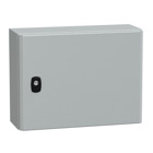 Wall mounted steel enclosure, Spacial S3D, plain door, without mounting plate, 300x400x150mm, IP66, IK10