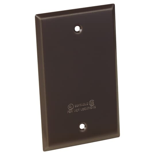 S340BRE-R Red Dot Blank Weatherproof Electric Box Cover, 4.7 in L x 2.95 in W, Steel