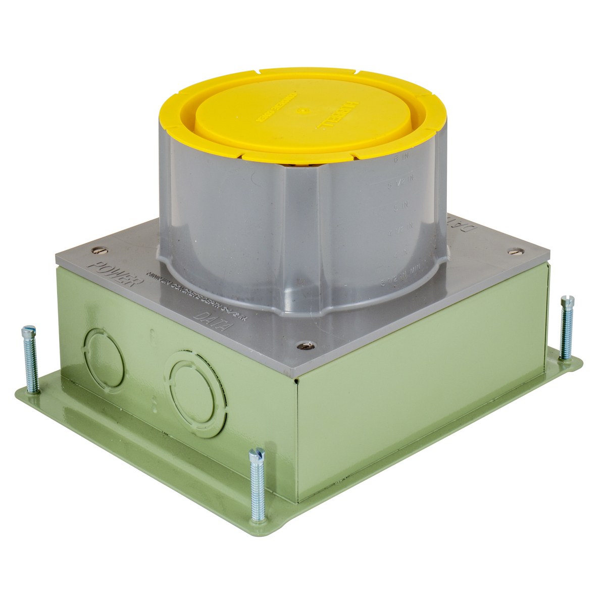 S1SFBCR Corrosion Resistant Concrete Floor Box, Composite, 175.7 cu-in Capacity, 7.5 in L x 9.54 in W x 3 in H