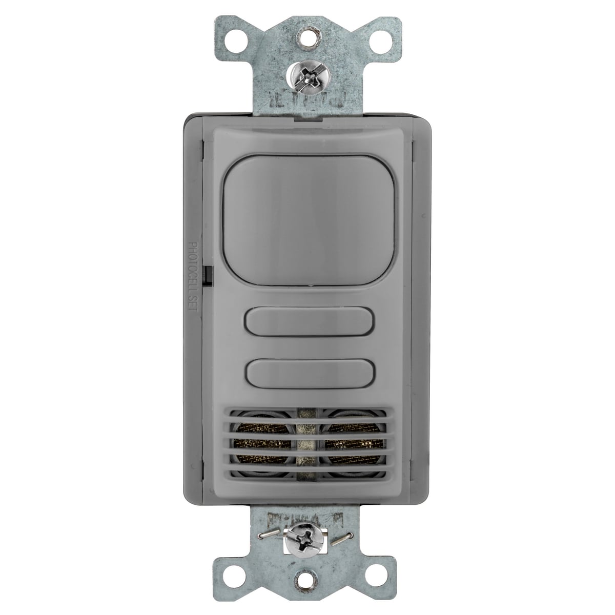 AD2000GY22 2-Button 2-Circuit Wall Switch Sensor, 120/277 VAC, Occupancy/Vacancy/Passive Infrared/Ultrasonic Sensor, 1000 sq-ft Coverage