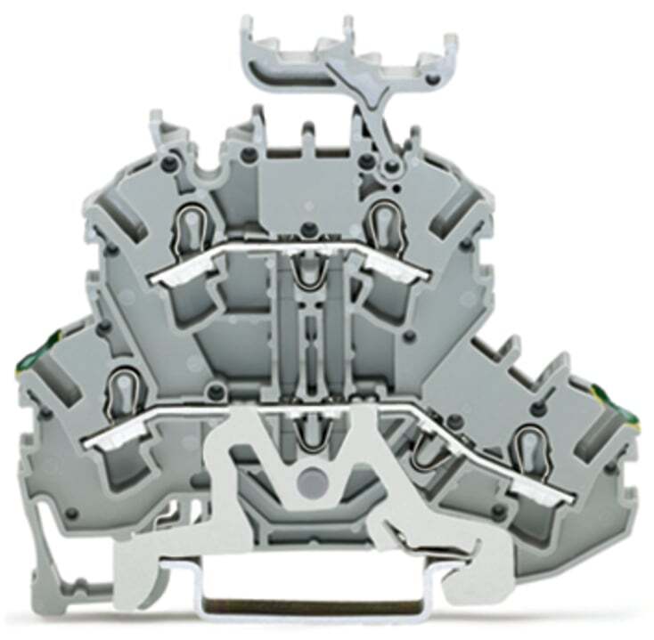2002-2257 Operating Tool Through Terminal Block, 500 V, 24 A, 22 to 12 AWG Wire, 2 Poles, DIN Rail Mount