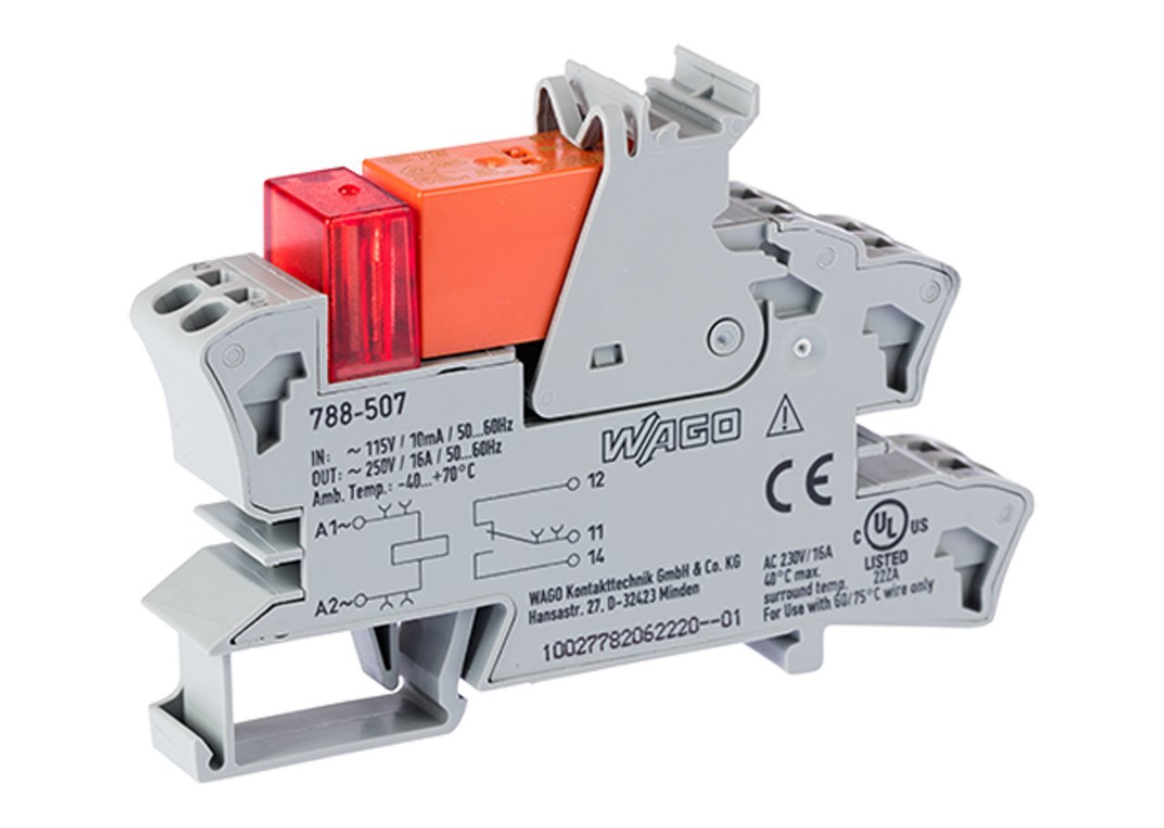788-507 788 General Purpose Relay Module, 1 Form C SPDT Contact, 115 V AC V Coil