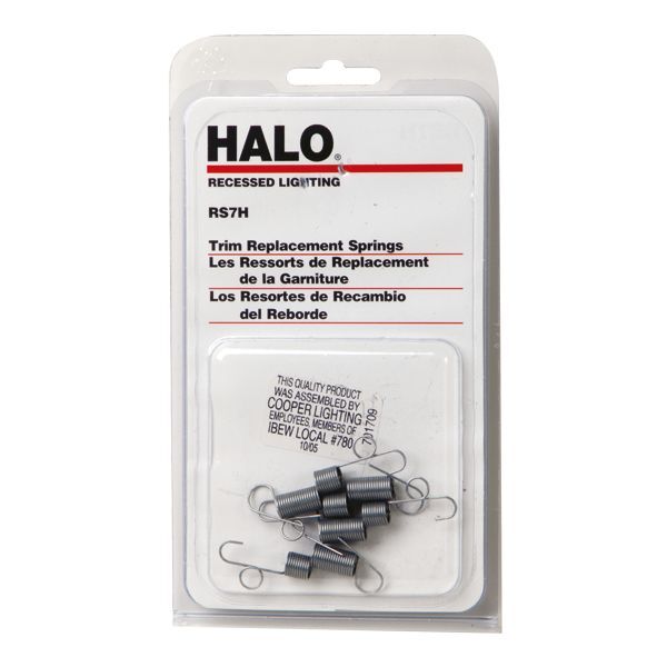 RS7H Halo Cylinder Replacement Trim Coil Spring, For Use With 301, 310, 401 and 426 Trims, Ceiling Mount, Metal