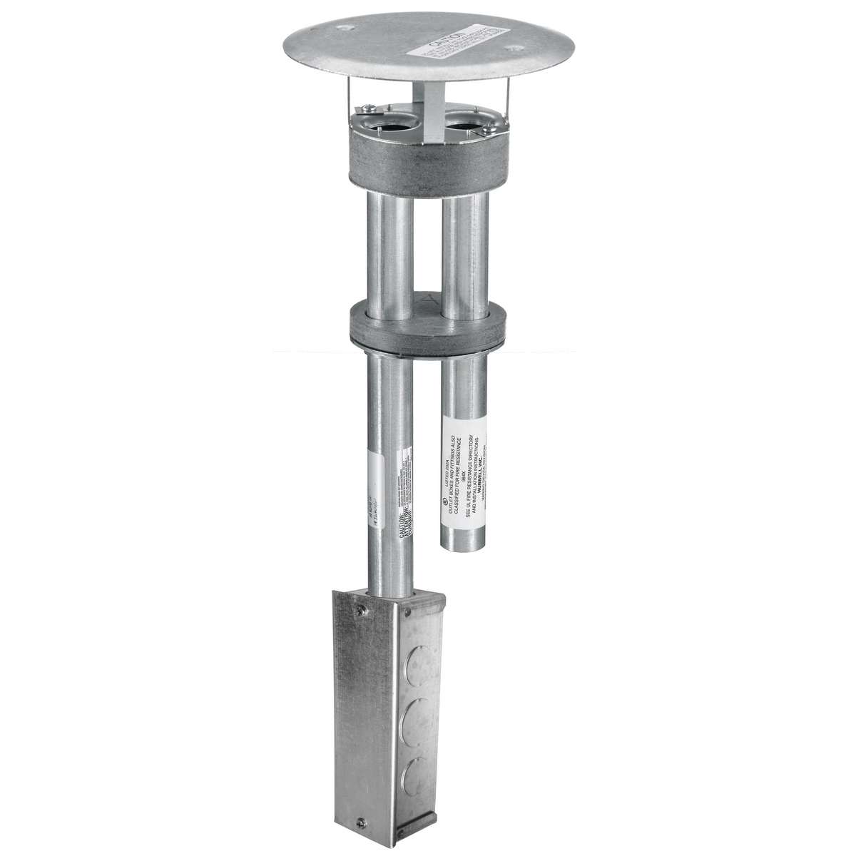 S1PTFITJ SystemOne Flush 3-Piece Flush Standard Sized Poke-Through, 4 in Hole, 1/4 in THK Cover, 300 lb Capacity, Composite