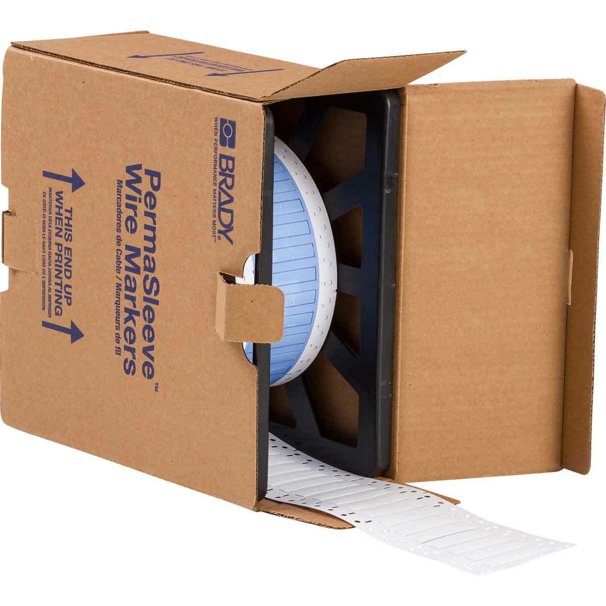 PS-187-2-WT-3 PermaSleeve 1-Sided Heat Shrink Wire Marker Sleeve, 20 to 10 AWG Wire, 0.667 in L x 0.67 in W, B-342 Polyolefin