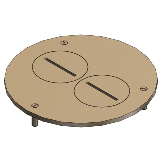 P-60-DU Steel City Cover Plate, 4 in Dia, Brass