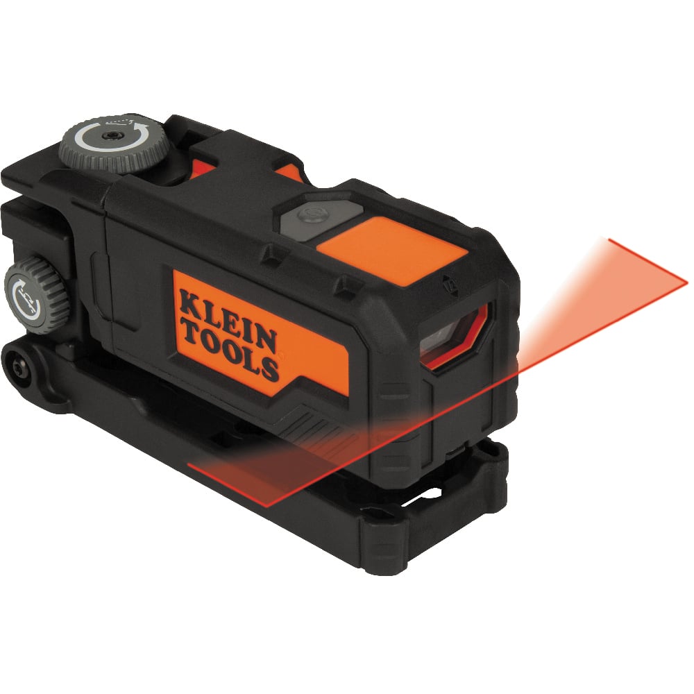 The Klein Tools Red Pocket Laser Level is a high-performance laser leveling and alignment tool for DIY'ers and professionals alike. The powerful red laser line is easy to see in indoor lighting conditions and is perfect for applications like hanging pictures or shelving. The adjustable body and three-axis lighted bubble vials allow a user to project laser lines at any angle the user needs.