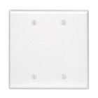 2-Gang No Device Blank Wallplate, Midway Size, White