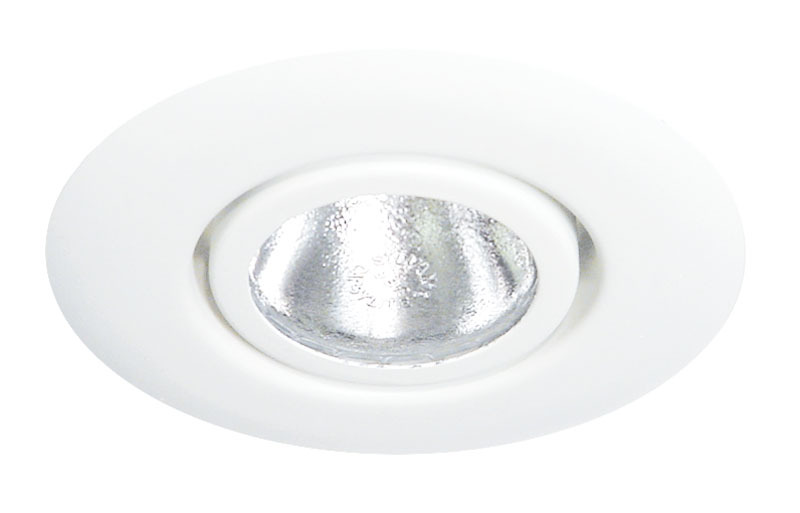 10 WH 10 Series Adjustable Flush Line Voltage Gimbal Ring Trim, 5 in OD, Halogen Lamp, For Use With IC1P, TC1, TC1S, TC1R, TC1RCW, APT1 Series Line Voltage Housing, Aluminum