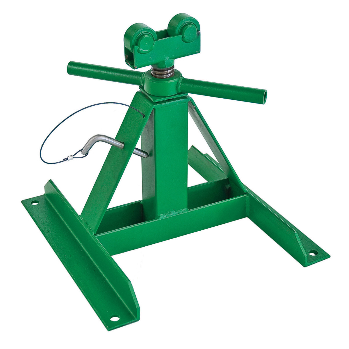 687 Adjustable Telescoping Stand, Steel, 2500 lb Load, 13 in H Min, 27 in H Max, Green
