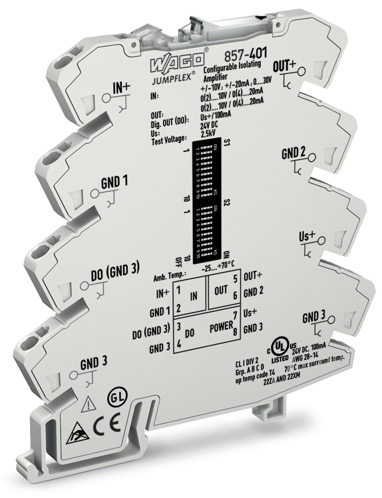 857-401 Isolation Amplifier, 31 V Input