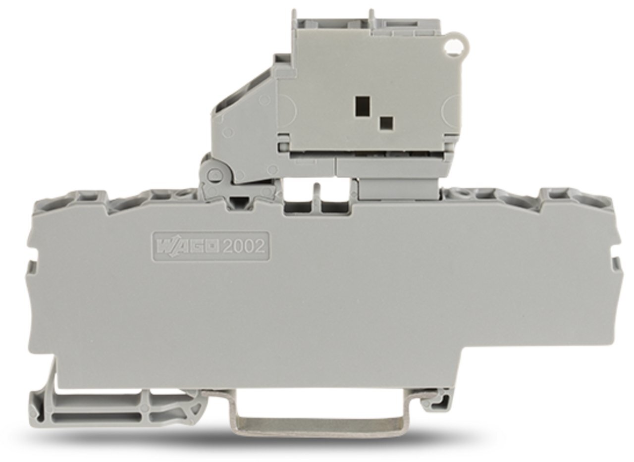 2002-1811 Fuse Disconnect Terminal Block With pivoting fuse holder, 250 V AC, 6.3 A, 22 to 12 AWG Wire, DIN Rail Mount