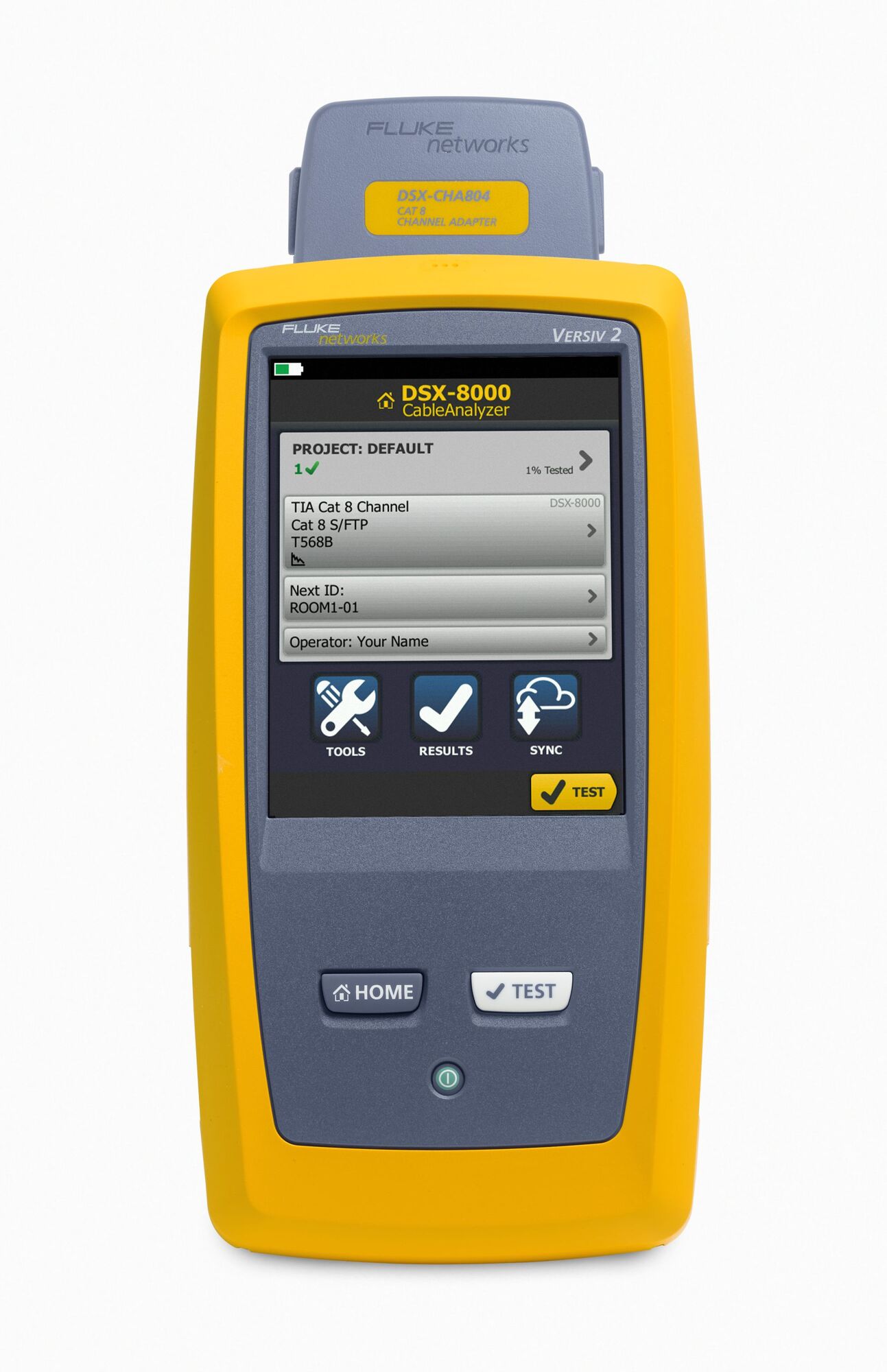 DSX2-8000 DSX Digital Display Network Cable Tester, 2 GHz, 5.7 in LCD Touchscreen Display