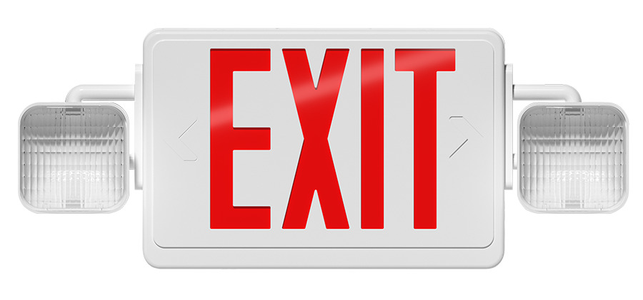 ECOMBO-HR ECOMBO Exit Combo, 3.4, 3.6 W Fixture, 120, 277 V AC, White Housing