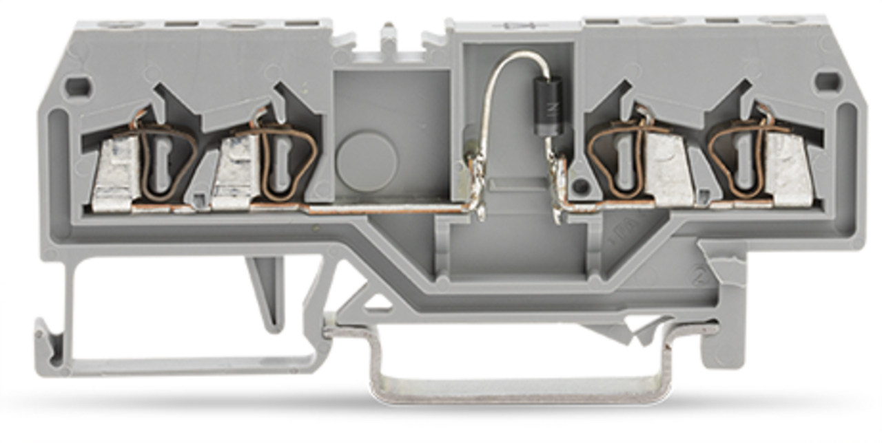 279-815/281-410 Operating Tool Component Terminal Block, 250 V, 0.5 A, 28 to 16 AWG Wire, 1 Poles, DIN Rail Mount