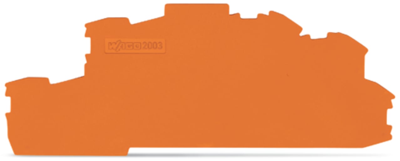 2003-6693 End and Intermediate Plate, For Use With Fuse Plugs, Polyamide, Orange