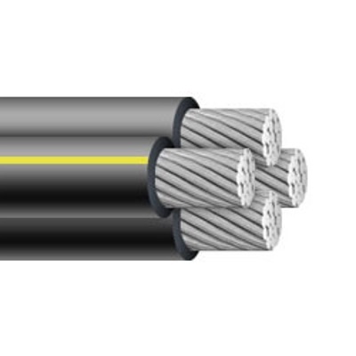 Quadruplex Underground Residential Distribution (URD) Wire, Aluminum Conductor, 250-250-250-3/0, Rust, 1500 Foot Reel