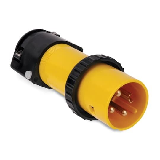 9P53U2 Russellstoll DuraGard Waterproof Male Plug, 250 V AC, 50 A, 2 Poles, 3 Wires