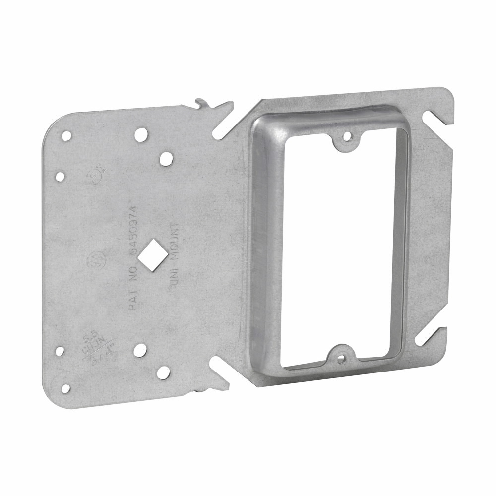 TP32000 Uni-Mount Box Cover, 4 in L x 4 in W, Raised Surface Cover, Steel