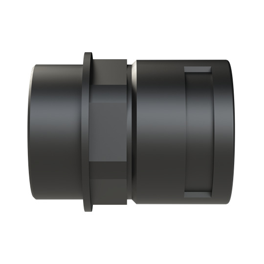 BVND-M506GT PMA Reinforced Straight Conduit Connector With Universal Safety Clip, NW36 Trade, M50x1.5 Cable Openings, For Use With PMAFLEX, Pro, Smart Line and Nylon Flexible Conduits, Polyamide 6