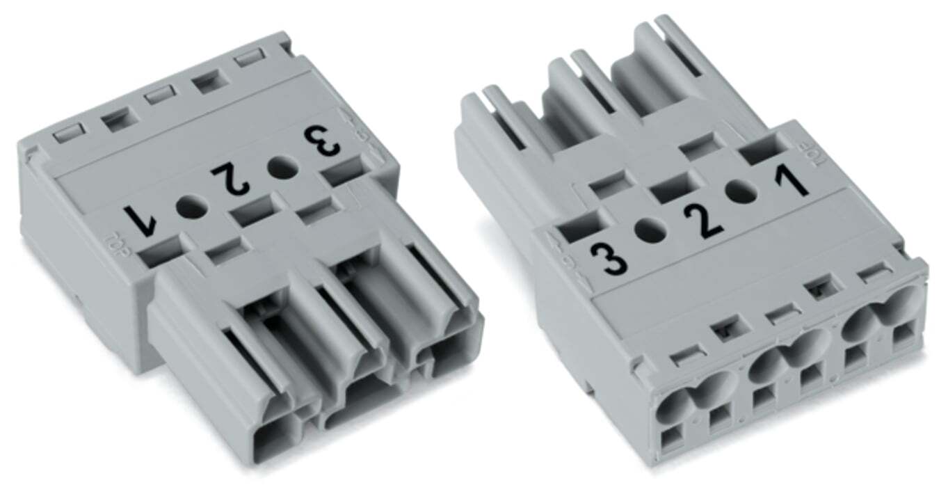 770-253 770 3-Pole Plug, 250 V, 0.35 in Wire, 6 Positions, 0.39 in, Polyamide (PA66)