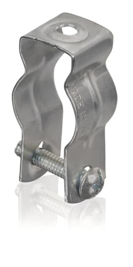 6H0-TB Steel City 6H-TB Conduit Hanger, 1/2 x 3/8 to 1/2 in, For Use With 1/2 to 4 in EMT, Rigid and Pipe Conduits, Steel, Electro Galvanized