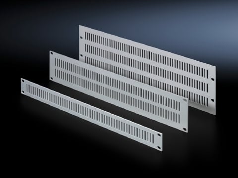 2231000 1U Ventilated Front Panel, 19 in W, Aluminum