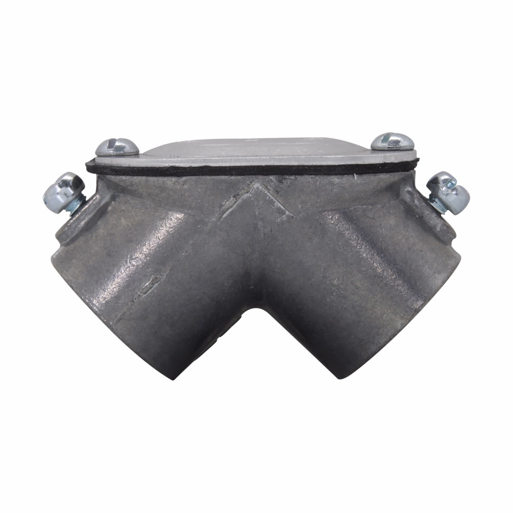 850EE DC Thin Wall Conduit Pull Elbow, 1/2 in Trade, 90 deg, Die Cast Zinc, Natural