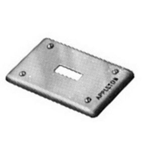 FSK-1TS-C Cast Device Box Cover With Stainless Steel Screws, 4-9/16 in L x 2-13/16 in W, Tumbler/Toggle Switch Cover, Malleable Iron