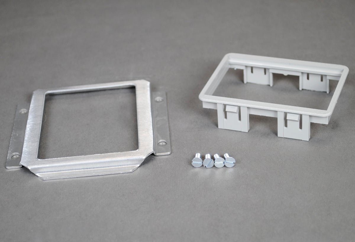 LTF48-ACT Unassembled Communication Faceplate, 3-5/16 in L x 3 in W, Aluminum