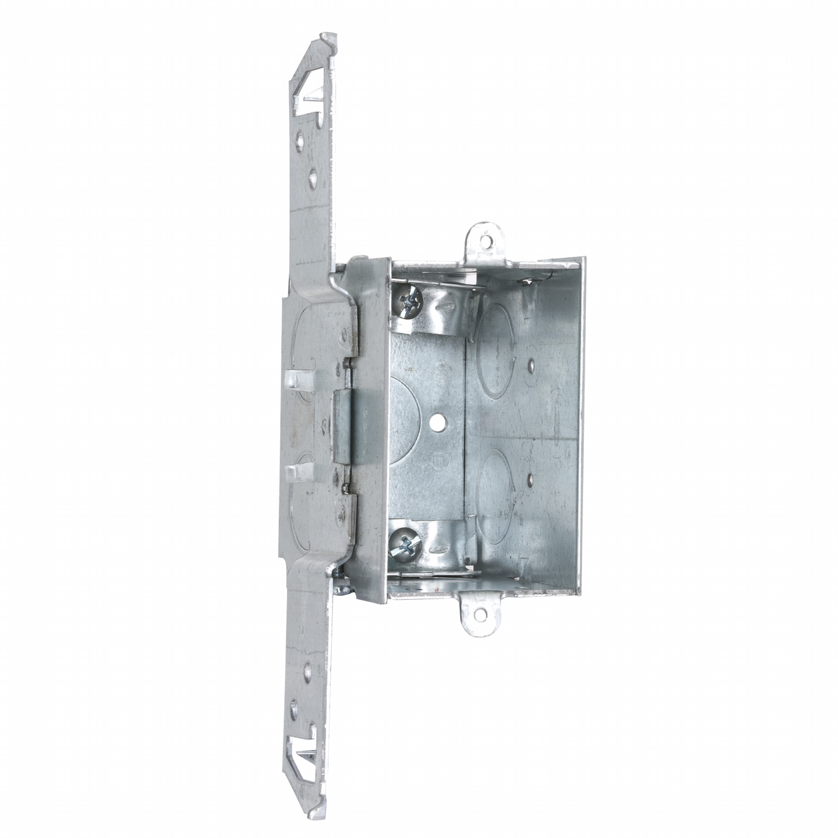564 Gangable Switch Box, Steel, 14 cu-in Capacity, 1 Gang, 1 Outlet, 9 Knockouts, 2.2 in H x 7 in W x 2.75 in D