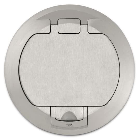 68-HP-FC-ALM Steel City 68 Series Non-Metallic Floor Box Cover, 5-31/32 in Dia, 6 in D, Aluminum