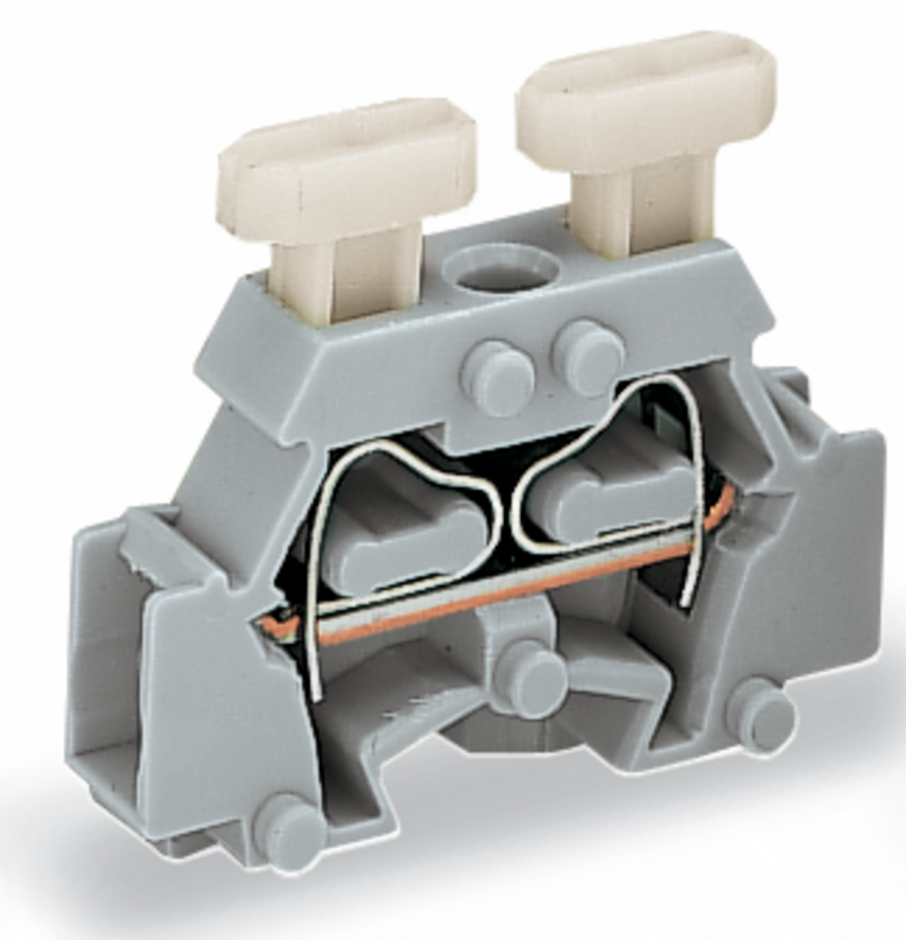261-411/341-000 Operating Tool Conductor Terminal Block, 500 V, 24 A, 28 to 14 AWG Wire, 1 Poles, Surface Mount